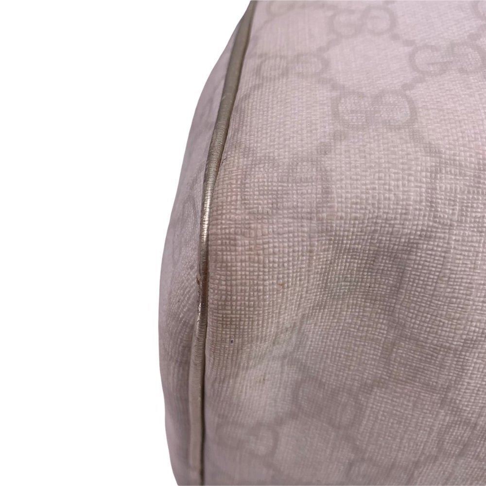 Authentic Vintage GUCCI Joy Boston Ivory & Gold GG Coated Canvas Medium Satchel - Picture 11 of 15